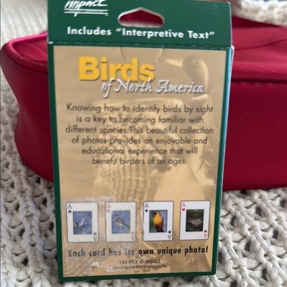 Birds of North America Playing Cards - Green/Yellow - New, unopened!